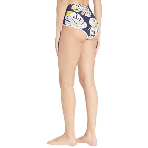 L*Space Blue, Yellow, Pink Palm Leaf High Waisted Bikini - Picture 3 of 13